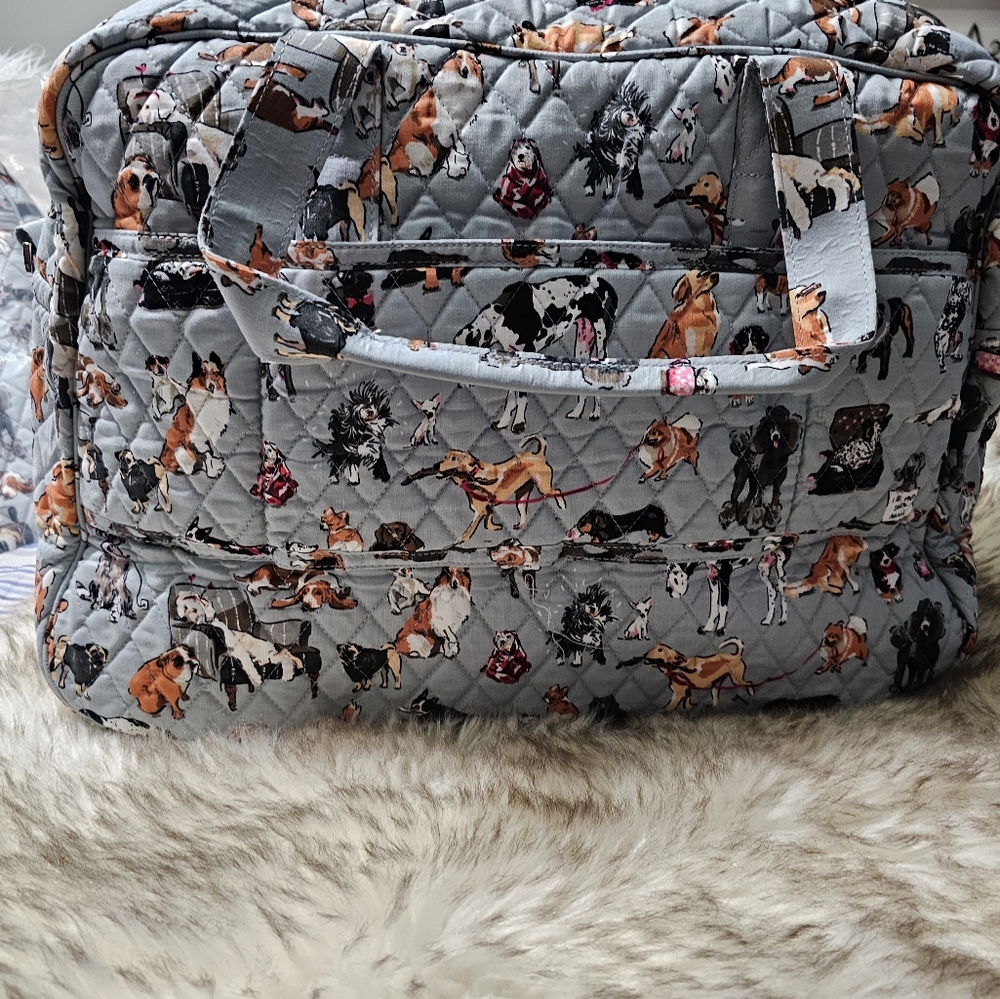 Vera Bradley  Dog Show pattern Medium Traveler Bag.